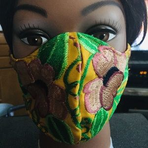 “Authentic Mexican” handmade embroidered facemask!